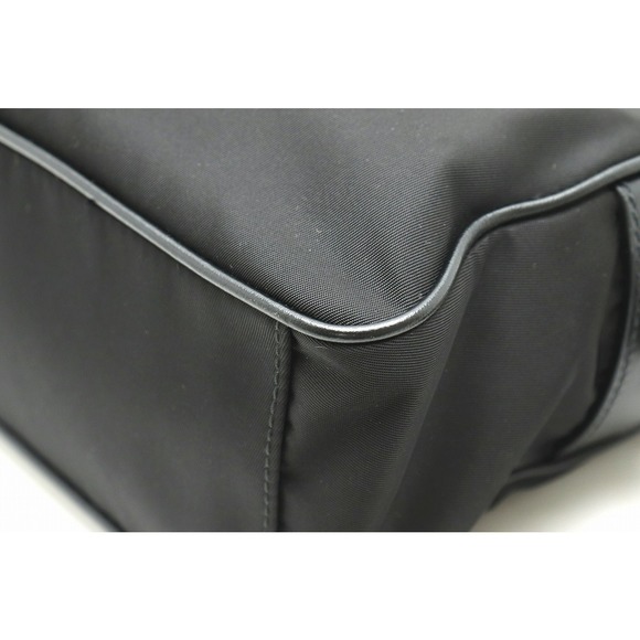 Prada Bag Leather Nero Shoulder Black Nylon - Picture 3 of 8